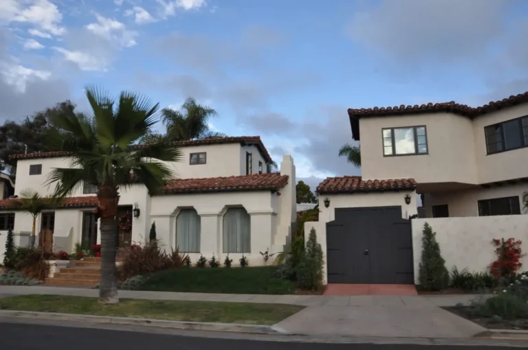 Spanish-style house with a red tile roof